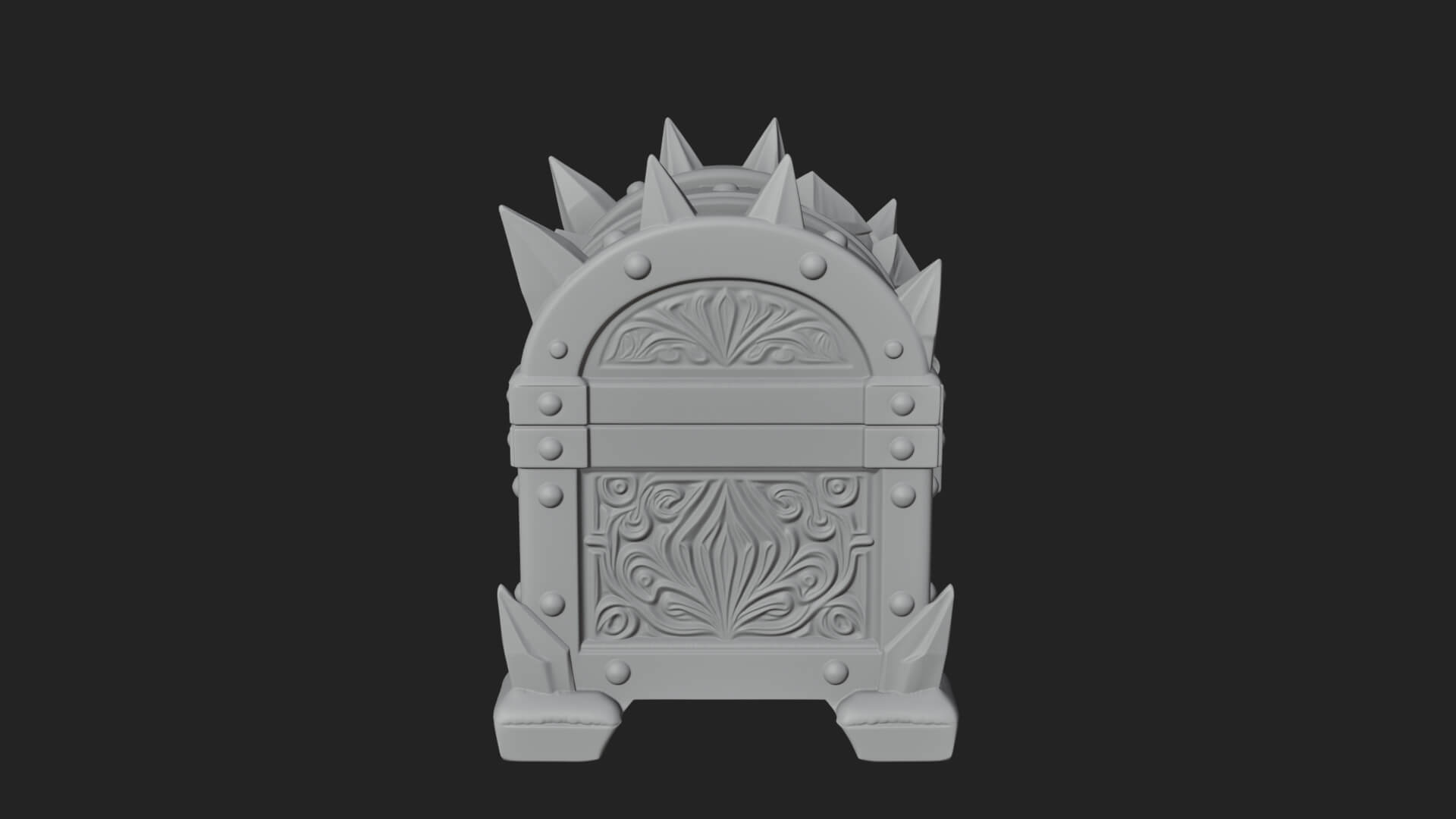 Ice Crystal Treasure Chest Model Design 1 3D Print Model 3D Model
