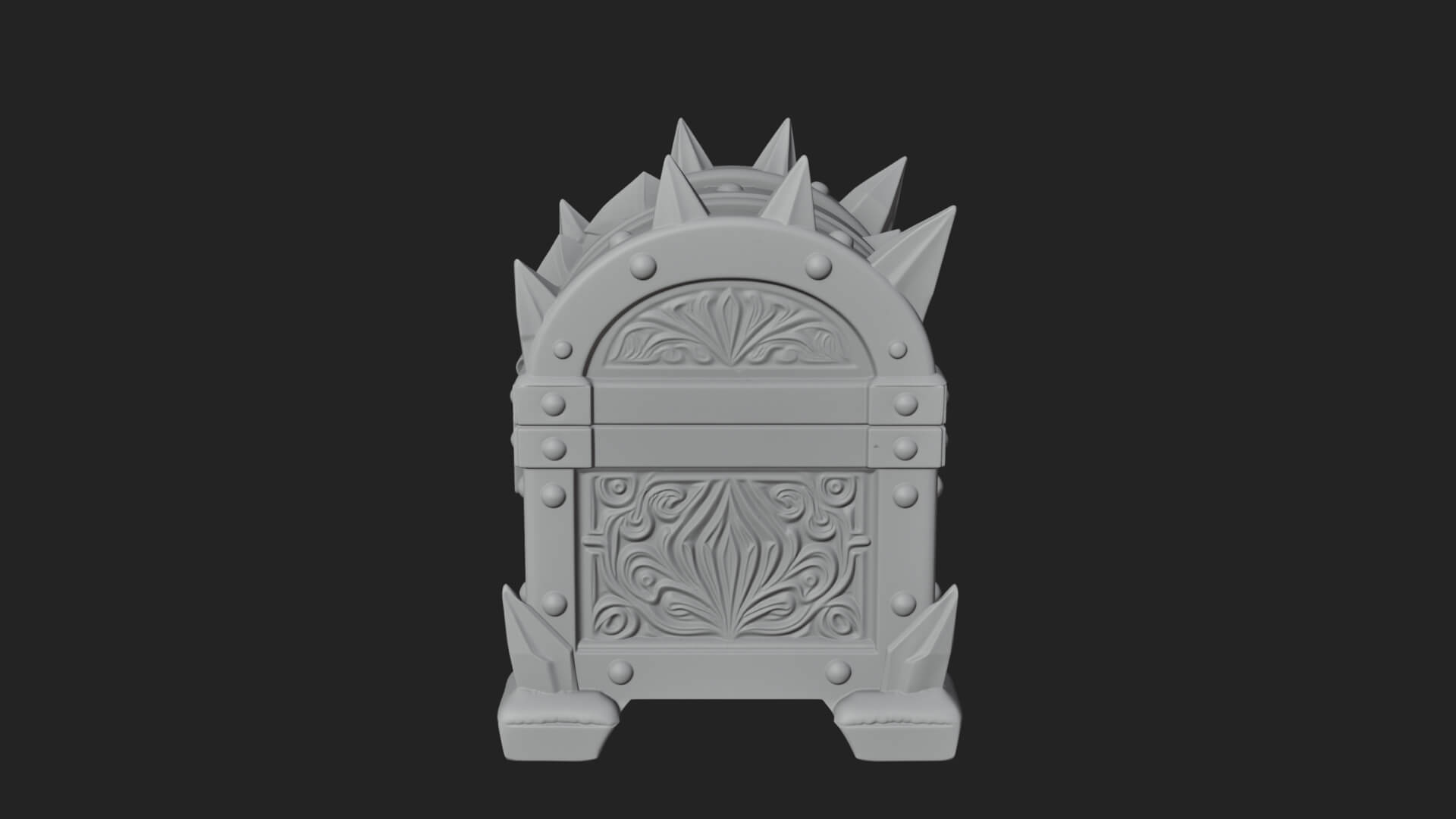 Ice Crystal Treasure Chest Model Design 1 3D Print Model 3D Model