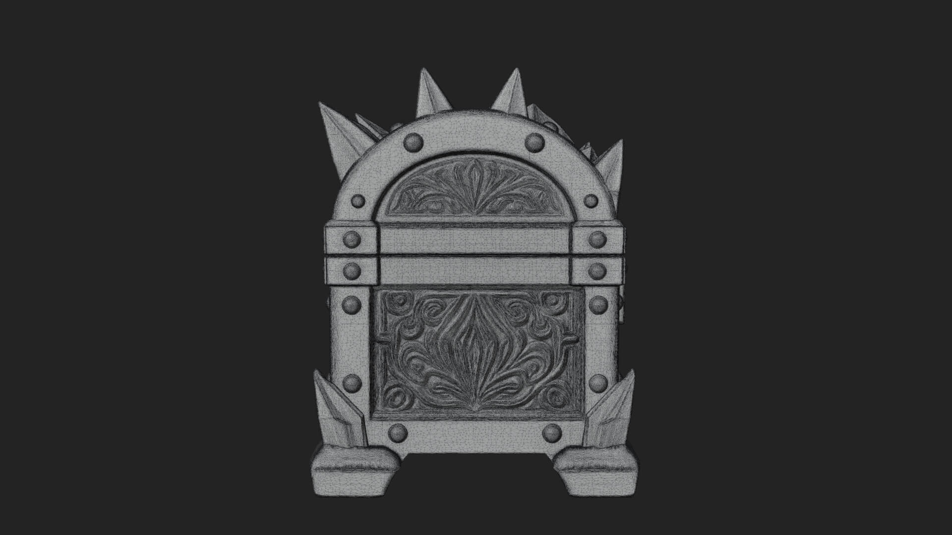 Ice Crystal Treasure Chest Model Design 1 3D Print Model 3D Model