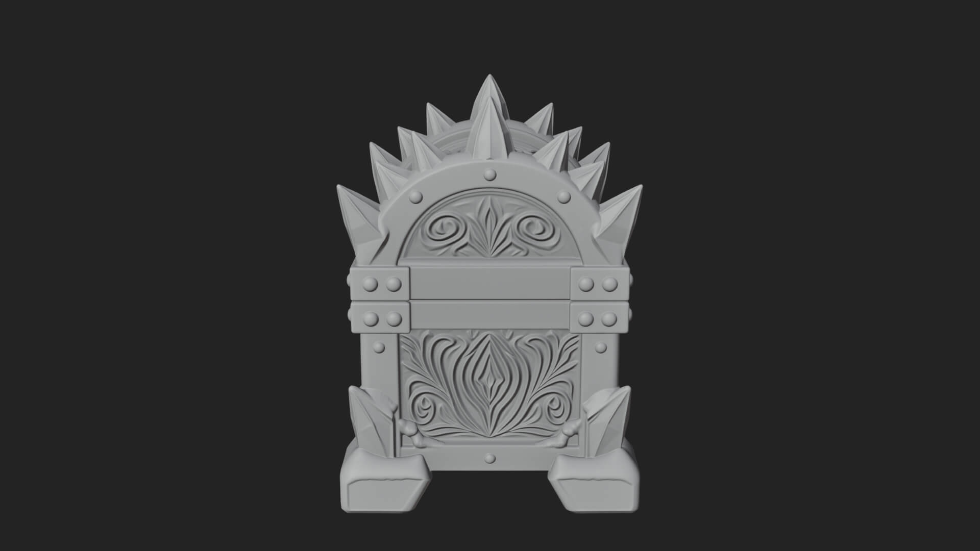 Ice Crystal Treasure Chest Model Design 2 3D Print Model 3D Model