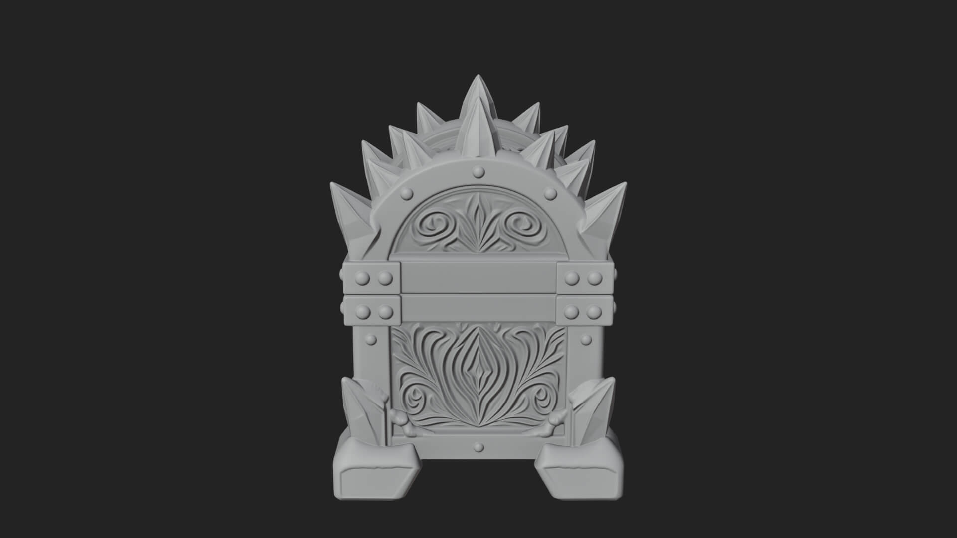 Ice Crystal Treasure Chest Model Design 2 3D Print Model 3D Model