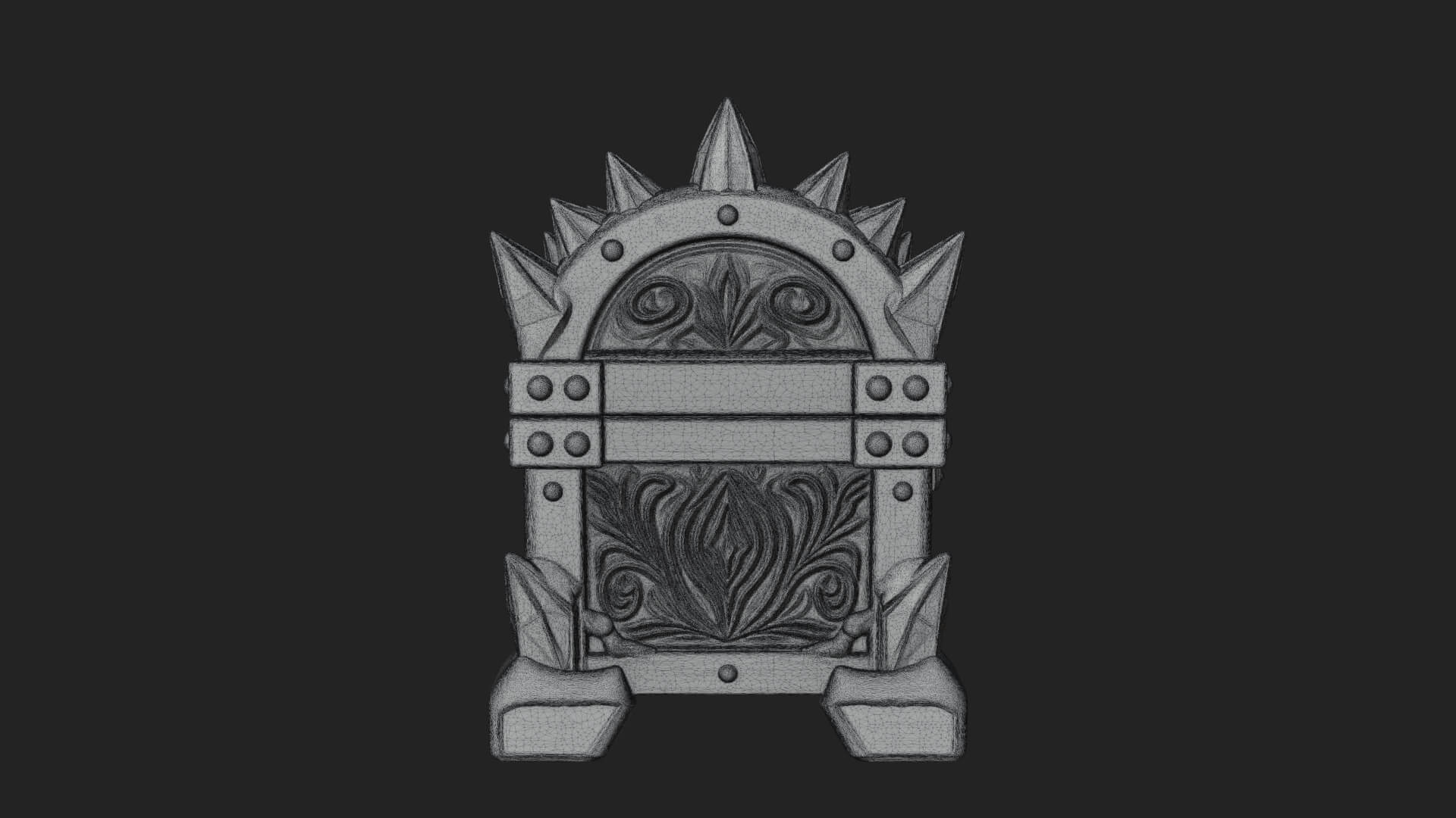 Ice Crystal Treasure Chest Model Design 2 3D Print Model 3D Model