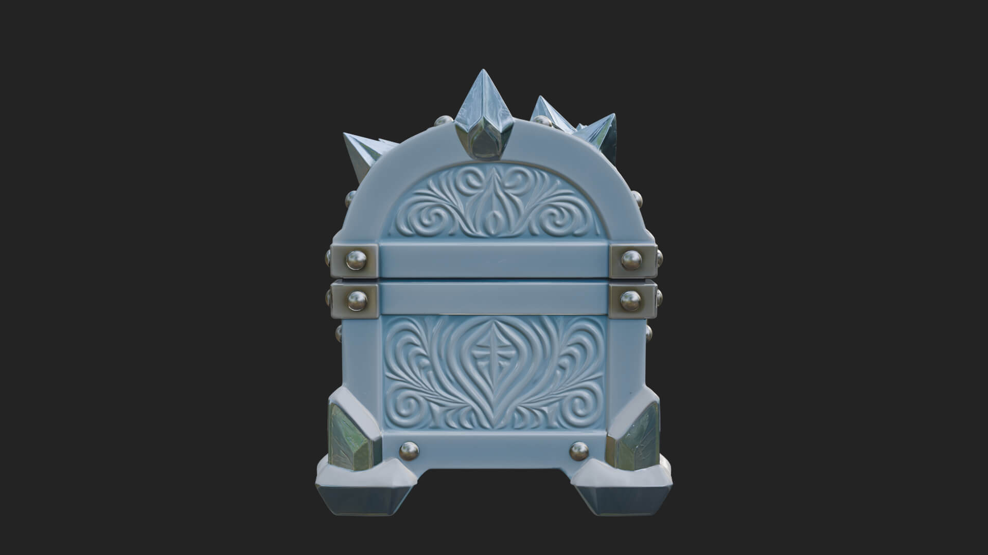 Ice Crystal Treasure Chest Model Design 3 3D Print Model 3D Model