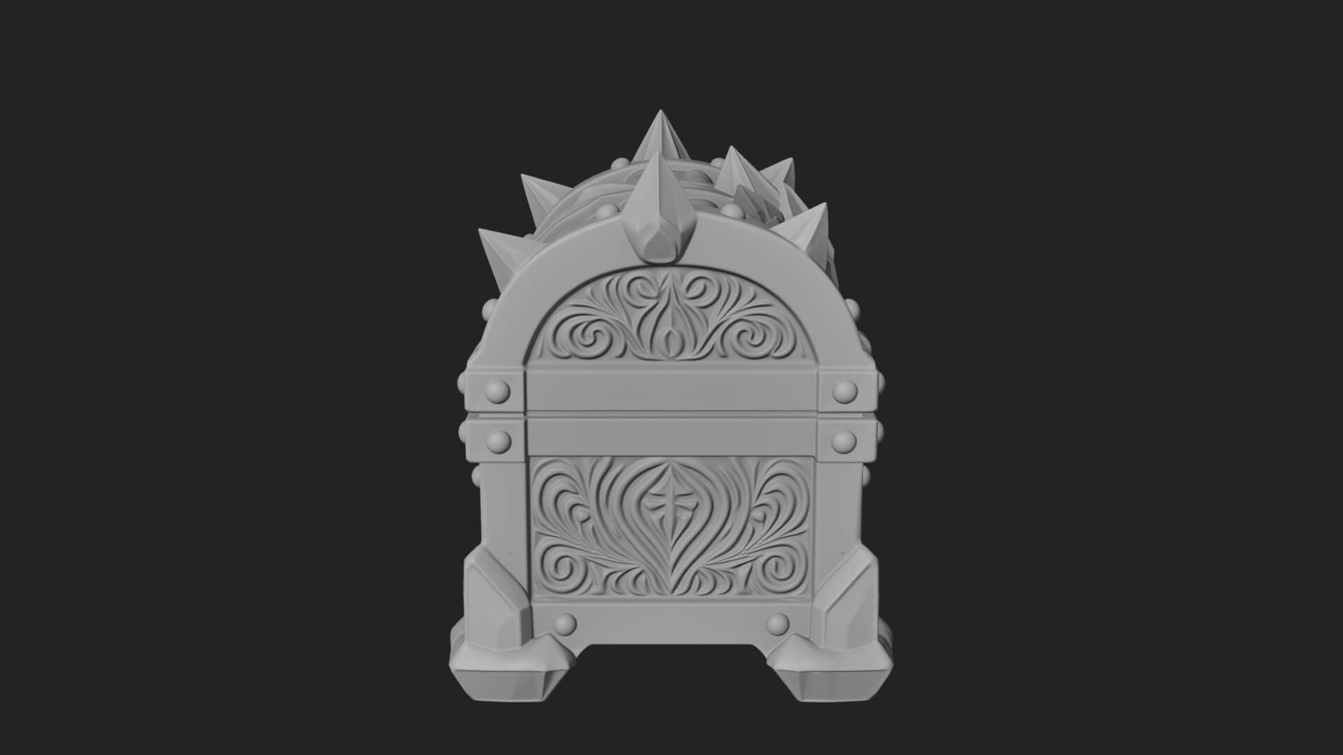 Ice Crystal Treasure Chest Model Design 3 3D Print Model 3D Model