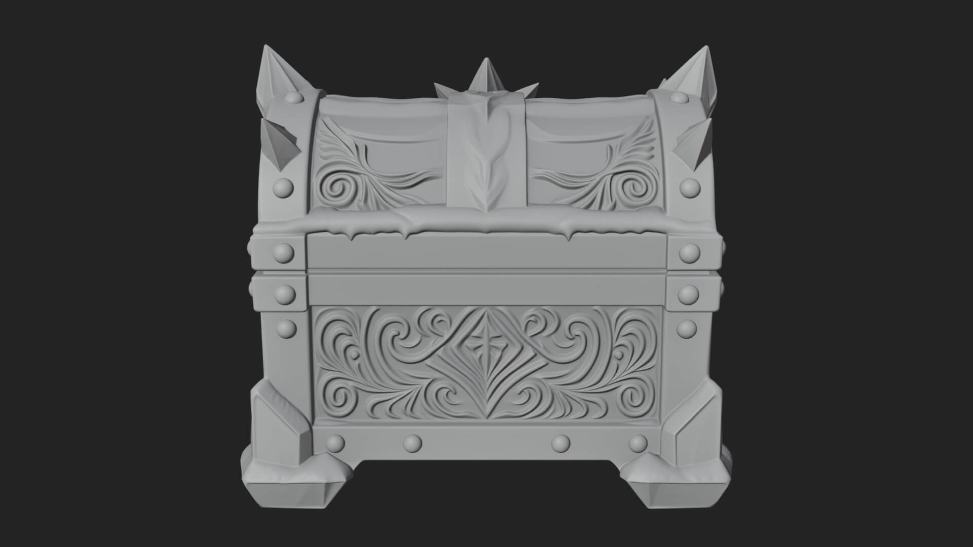 Ice Crystal Treasure Chest Model Design 3 3D Print Model 3D Model