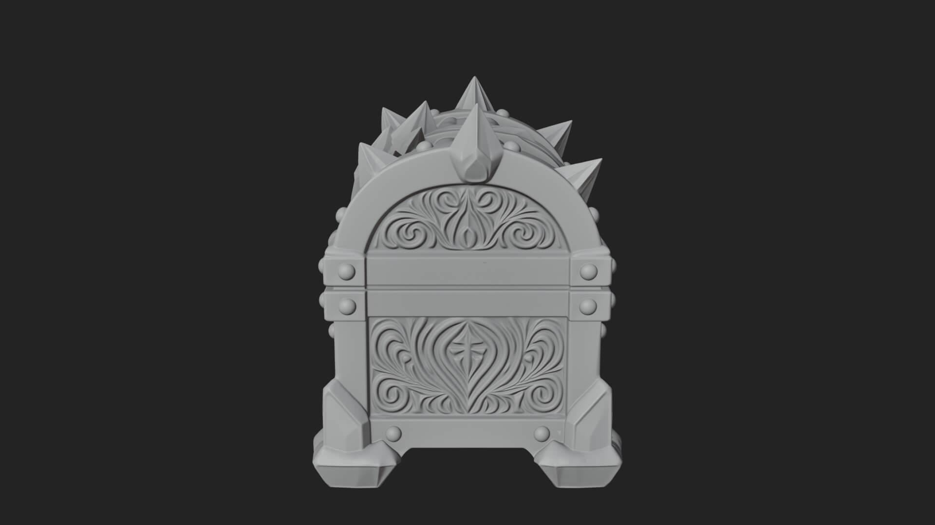 Ice Crystal Treasure Chest Model Design 3 3D Print Model 3D Model