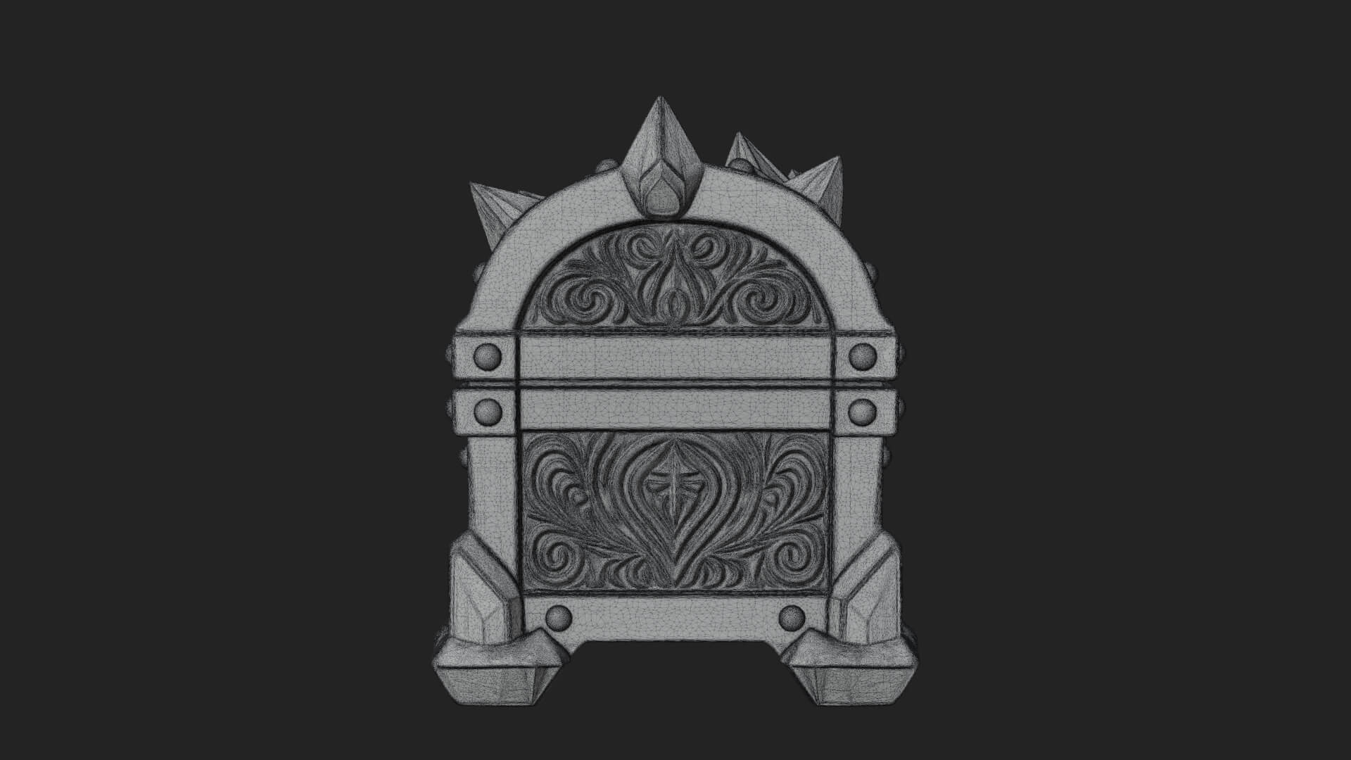 Ice Crystal Treasure Chest Model Design 3 3D Print Model 3D Model