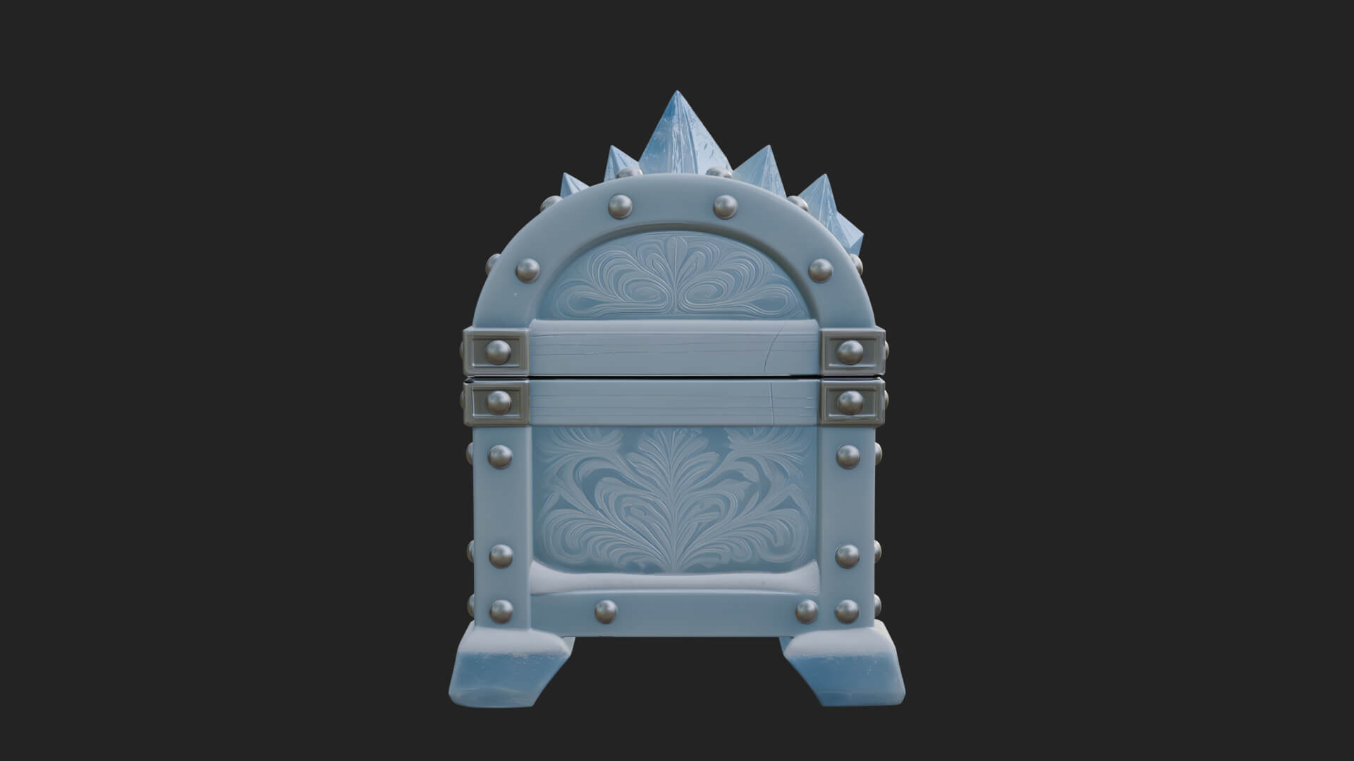 Ice Crystal Treasure Chest Model Design 4 3D Print Model 3D Model