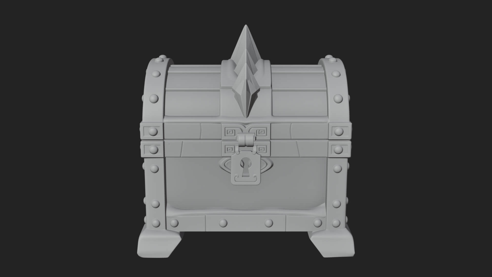 Ice Crystal Treasure Chest Model Design 4 3D Print Model 3D Model