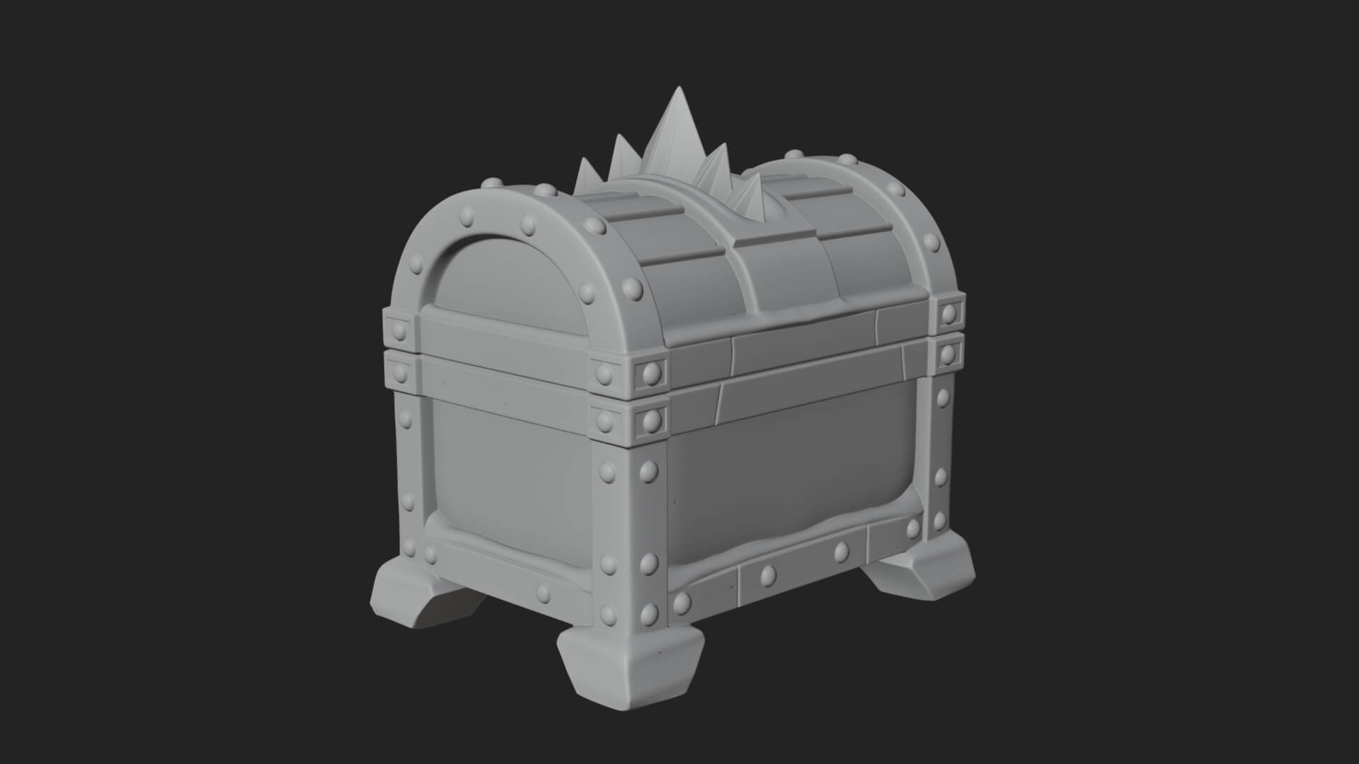 Ice Crystal Treasure Chest Model Design 4 3D Print Model 3D Model