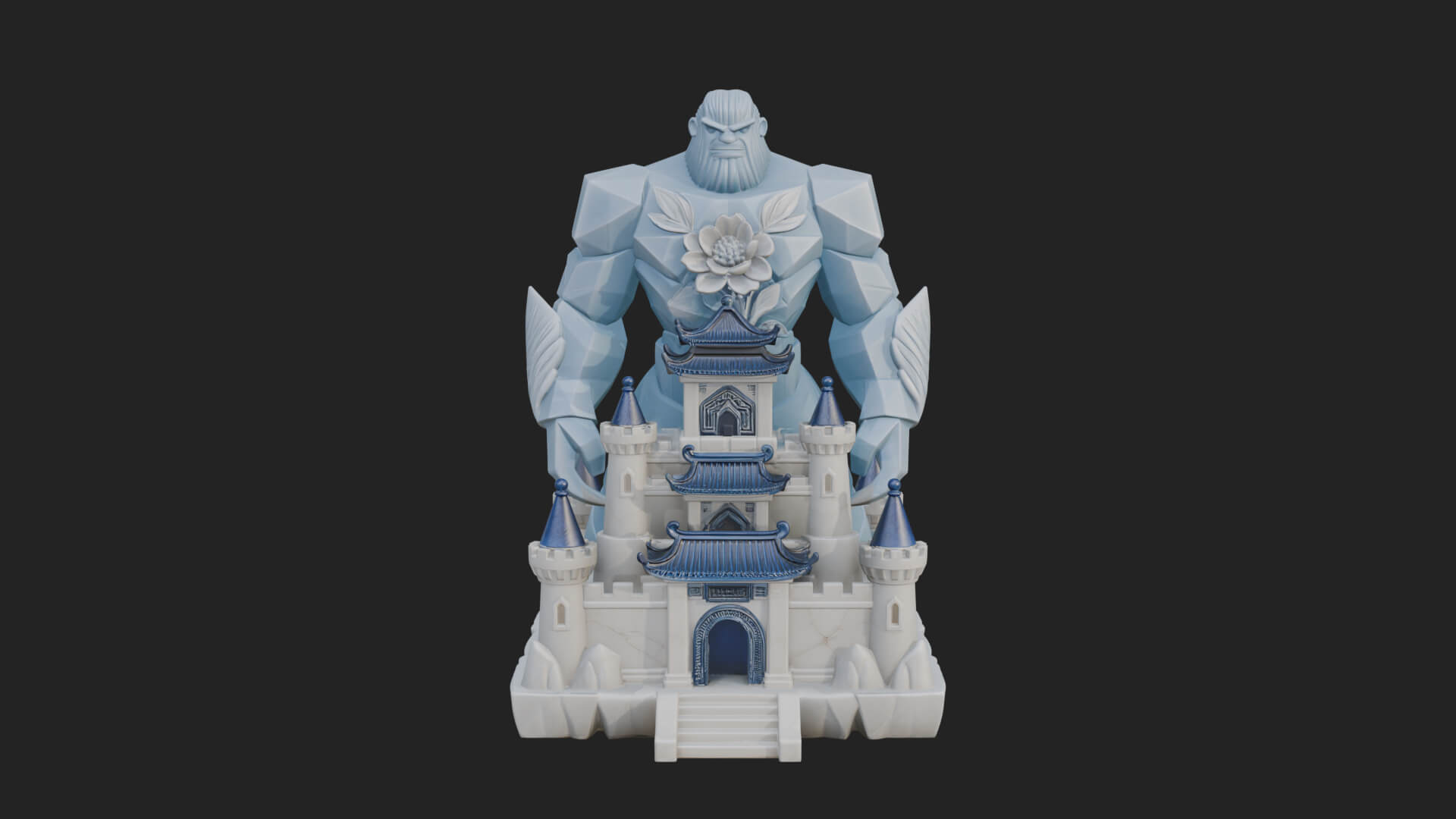 Ice Giant Guard Castle Design 1 3D Print Model 3D Model