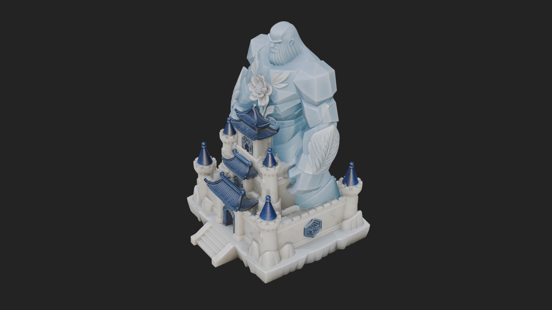 Ice Giant Guard Castle Design 1 3D Print Model 3D Model