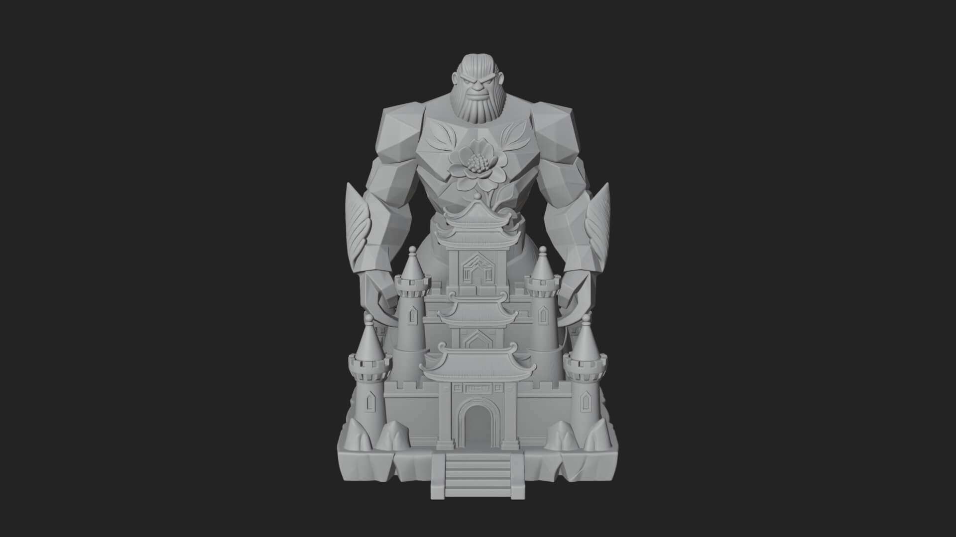 Ice Giant Guard Castle Design 1 3D Print Model 3D Model