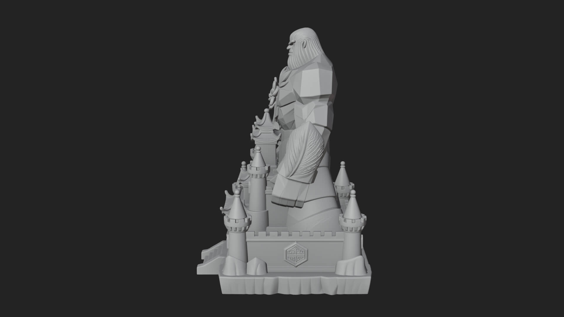 Ice Giant Guard Castle Design 1 3D Print Model 3D Model
