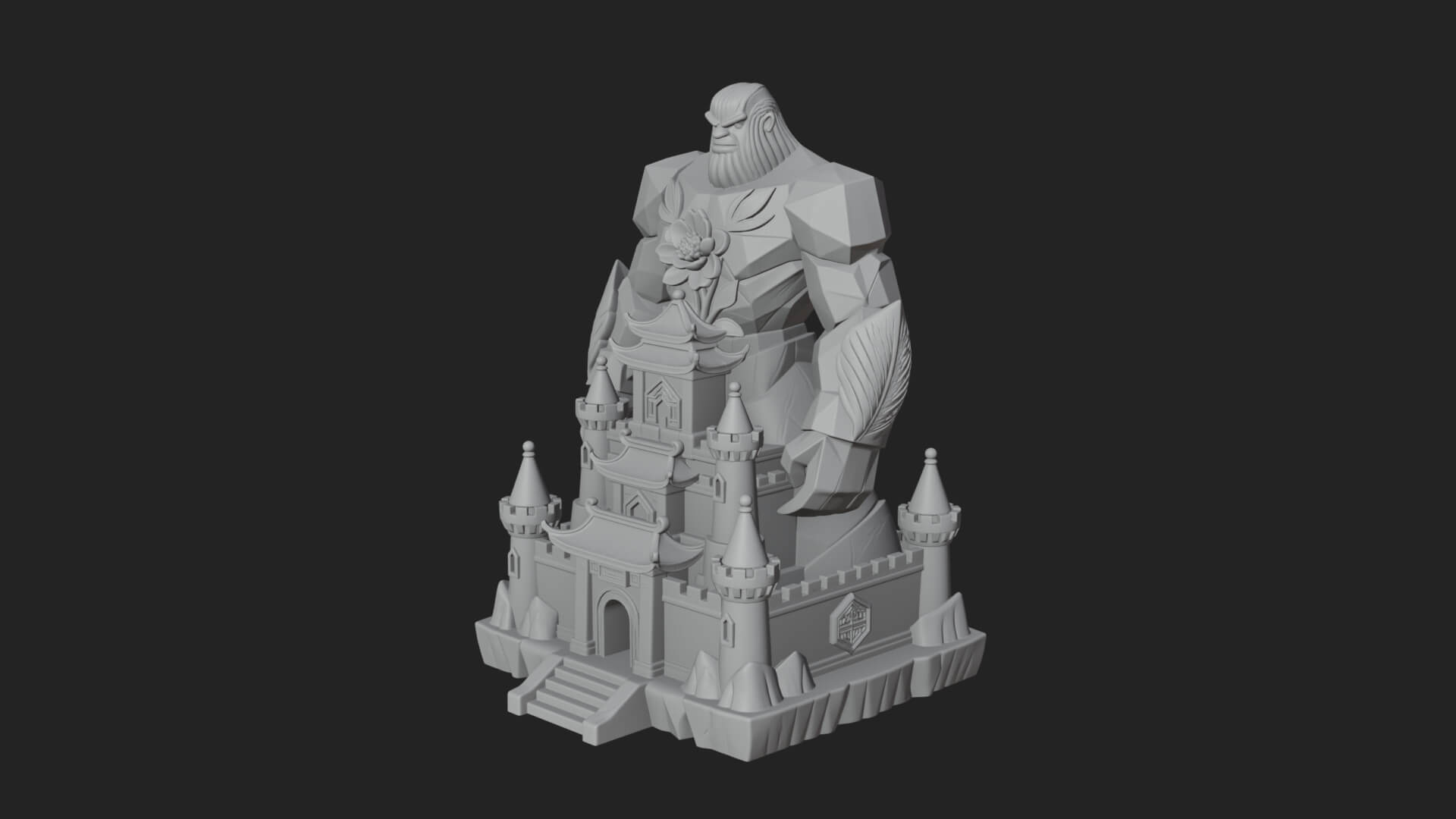 Ice Giant Guard Castle Design 1 3D Print Model 3D Model