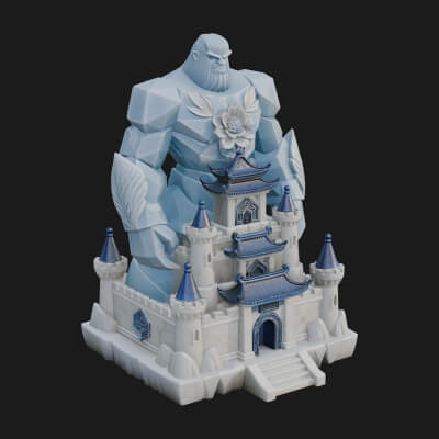 Ice Giant Guard Castle Design 1 3D Print Model