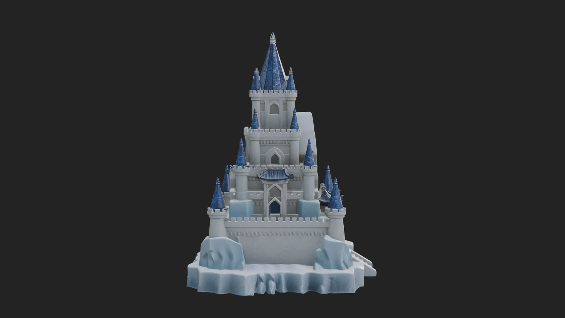 Ice Giant Guard Castle Design 2 3D Print Model 3D Model