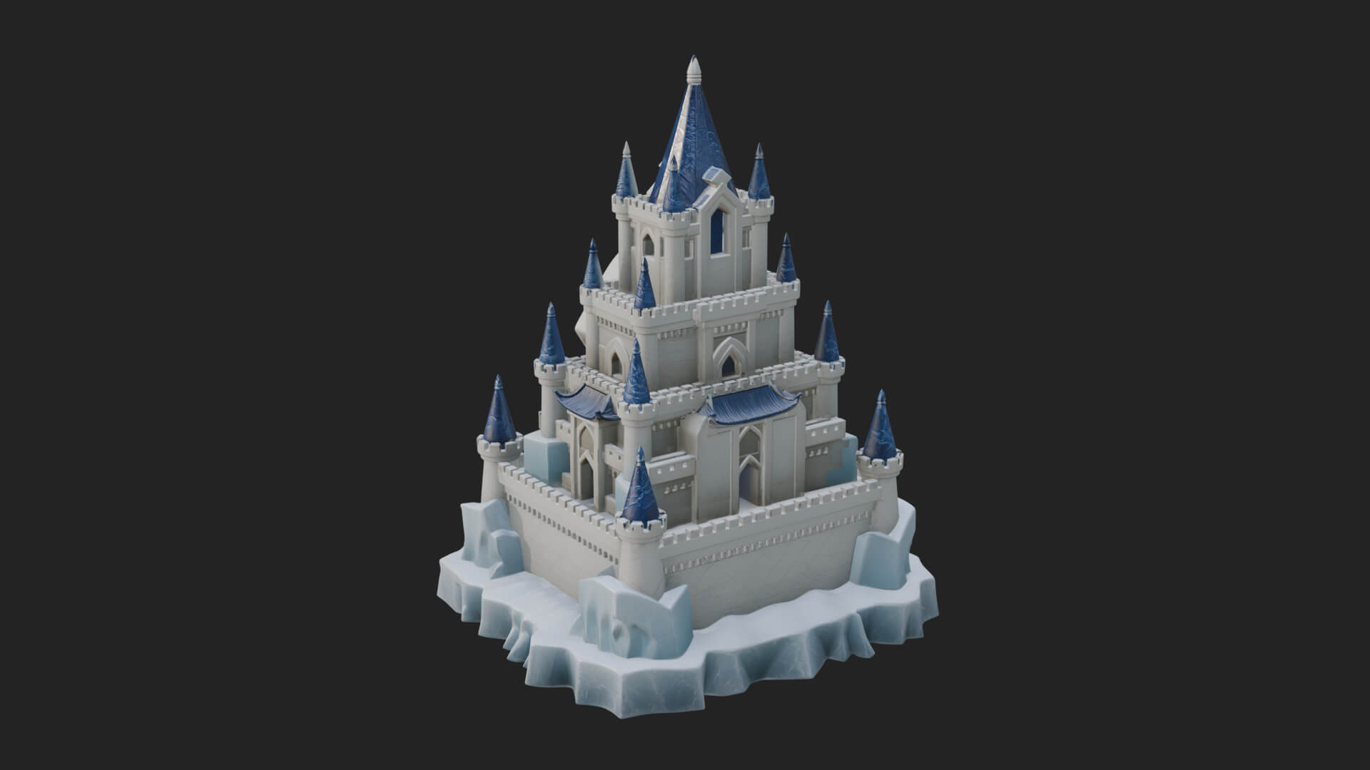 Ice Giant Guard Castle Design 2 3D Print Model 3D Model