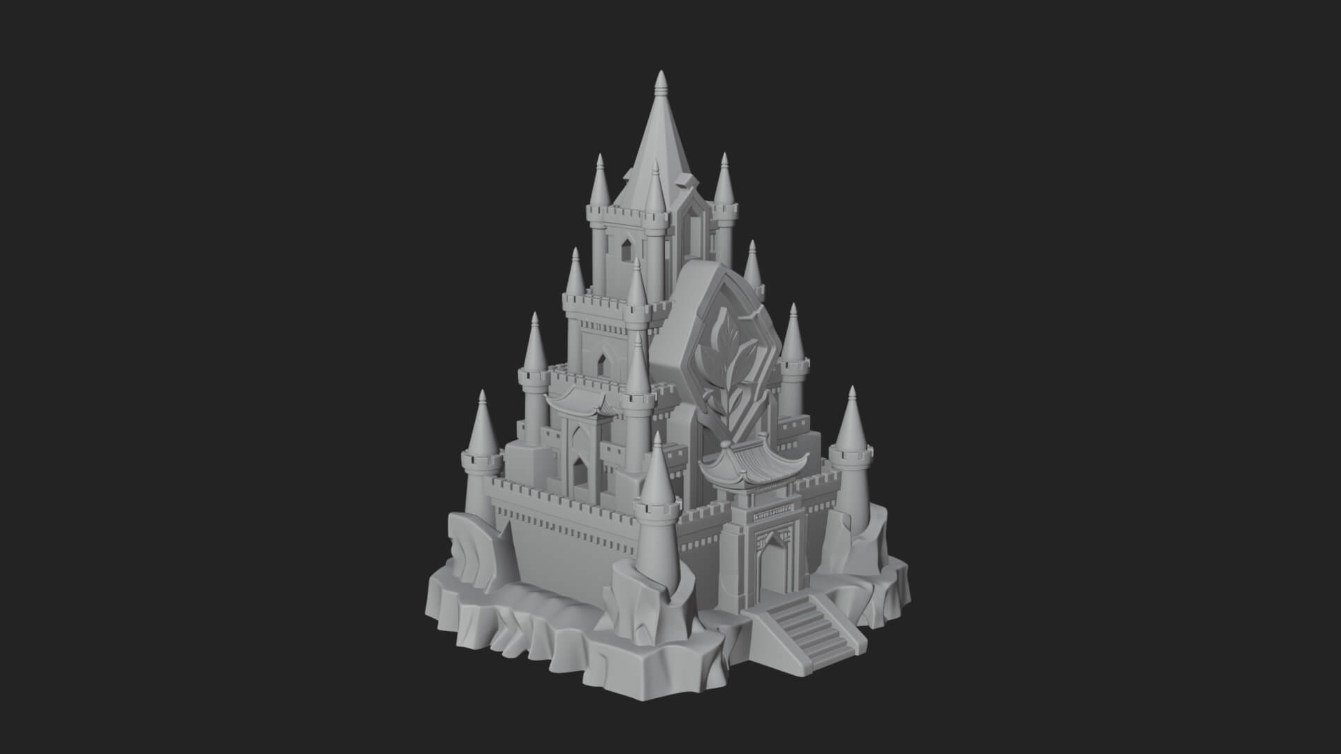 Ice Giant Guard Castle Design 2 3D Print Model 3D Model