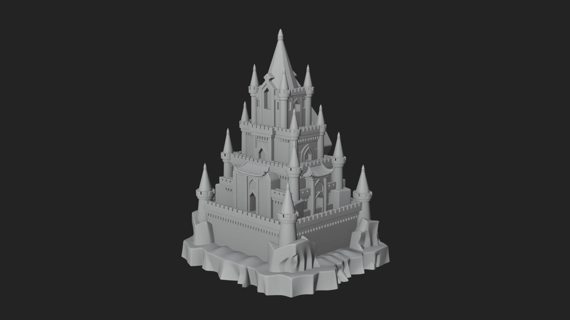 Ice Giant Guard Castle Design 2 3D Print Model 3D Model