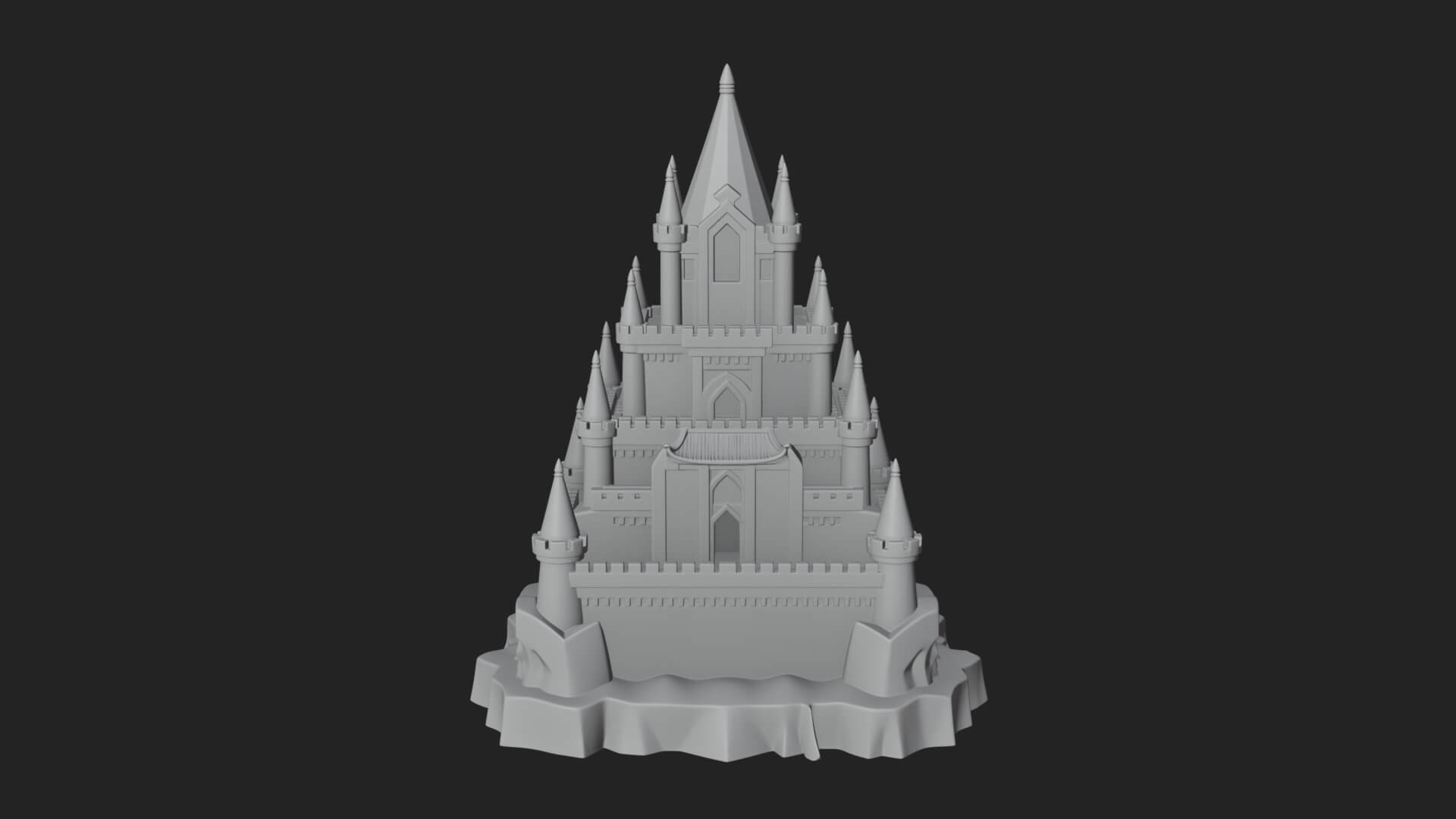 Ice Giant Guard Castle Design 2 3D Print Model 3D Model
