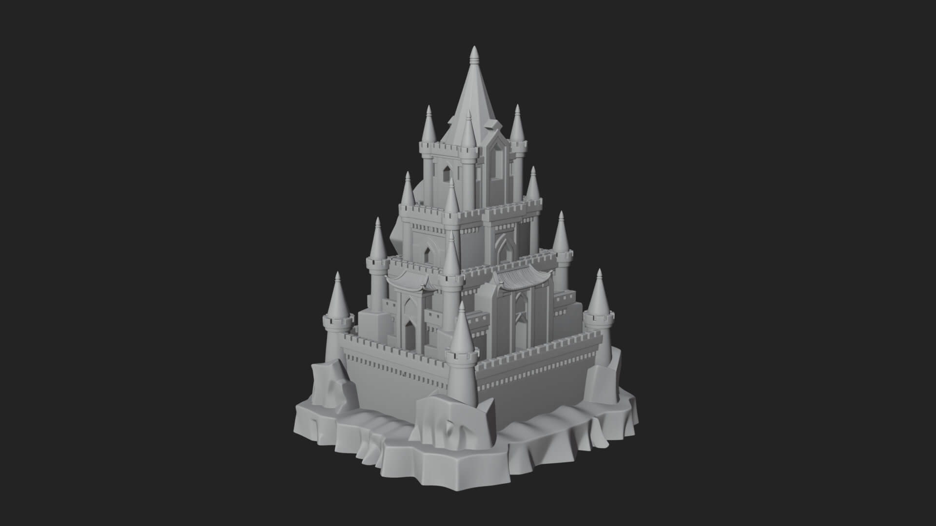 Ice Giant Guard Castle Design 2 3D Print Model 3D Model