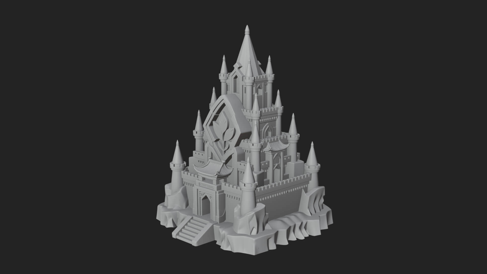 Ice Giant Guard Castle Design 2 3D Print Model 3D Model