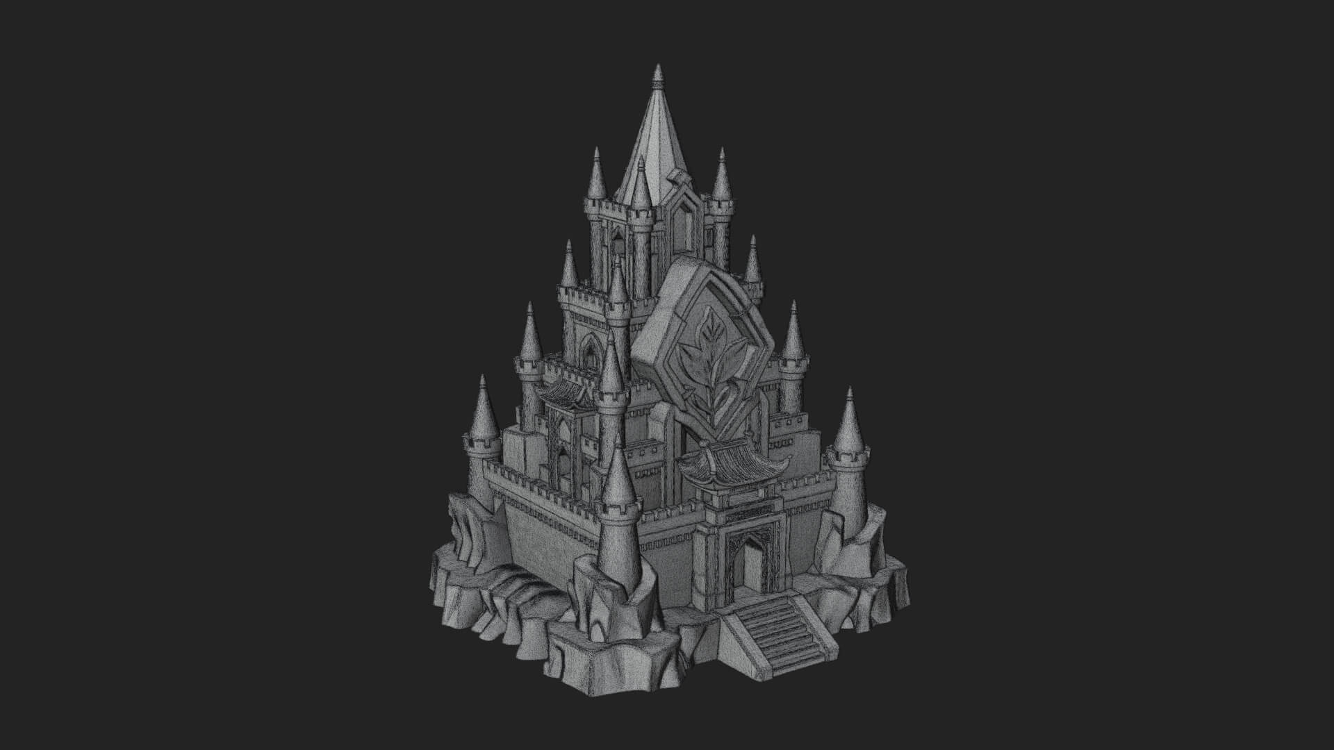 Ice Giant Guard Castle Design 2 3D Print Model 3D Model