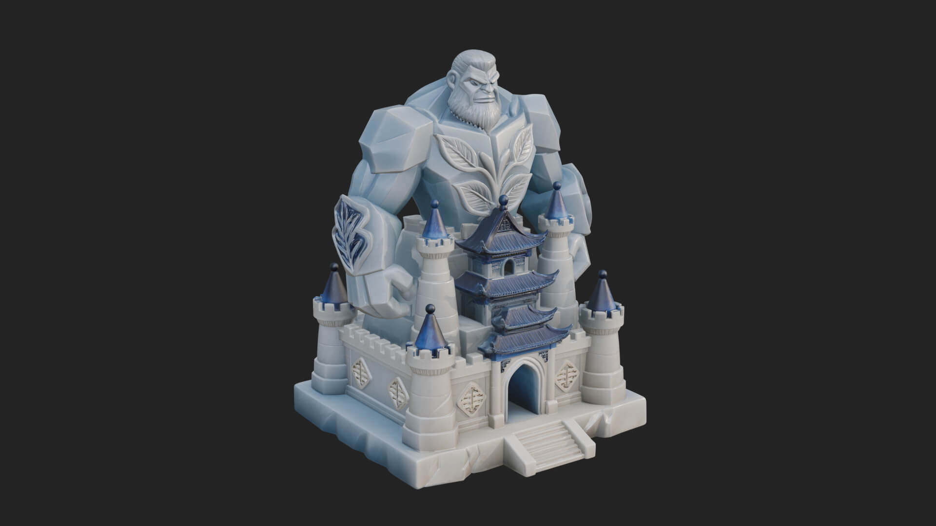 Ice Giant Guard Castle Design 3 3D Print Model 3D Model