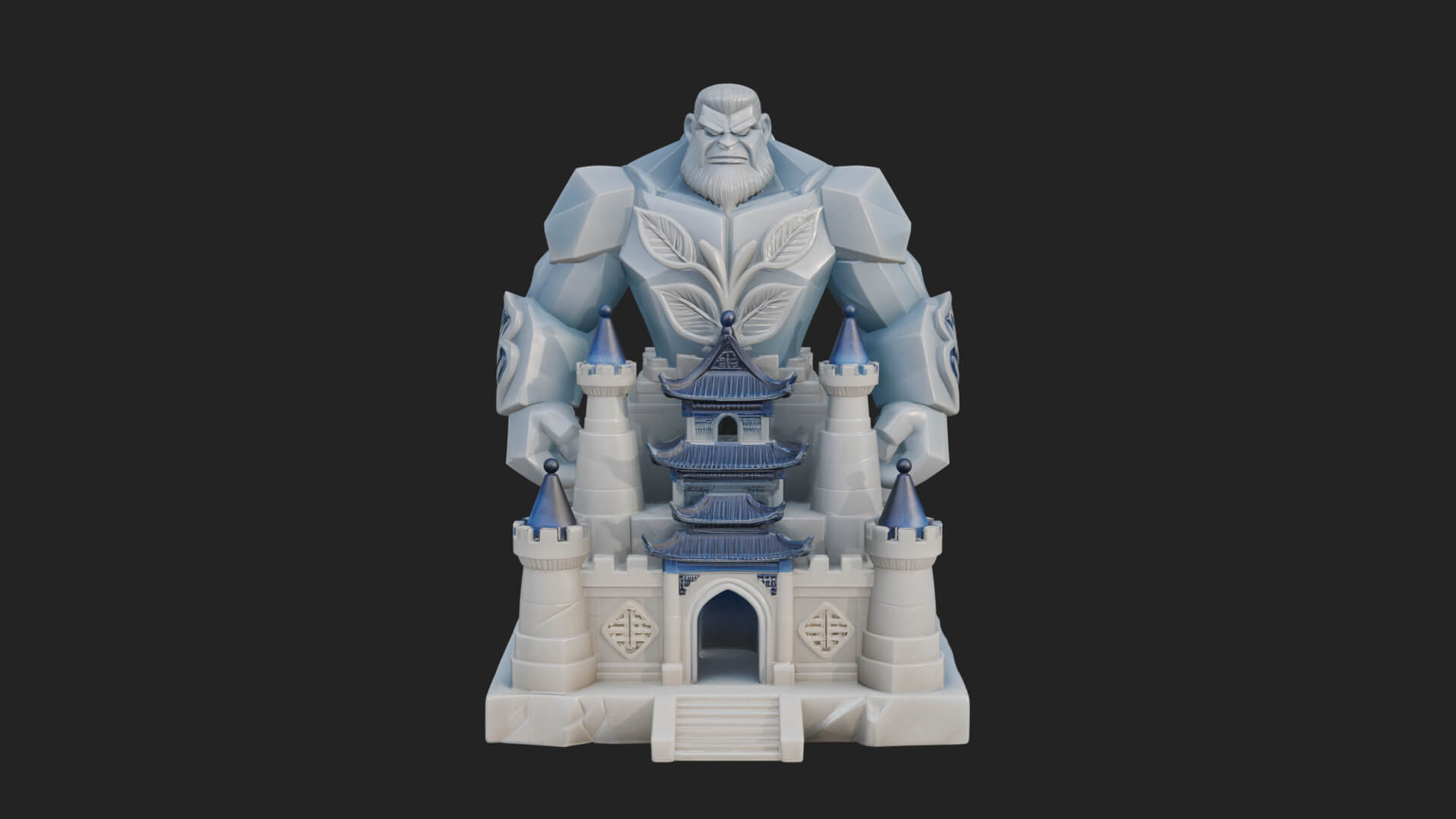 Ice Giant Guard Castle Design 3 3D Print Model 3D Model