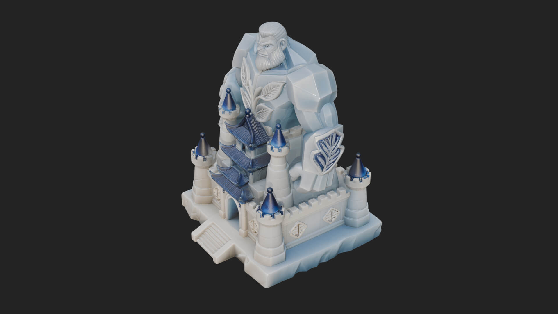 Ice Giant Guard Castle Design 3 3D Print Model 3D Model