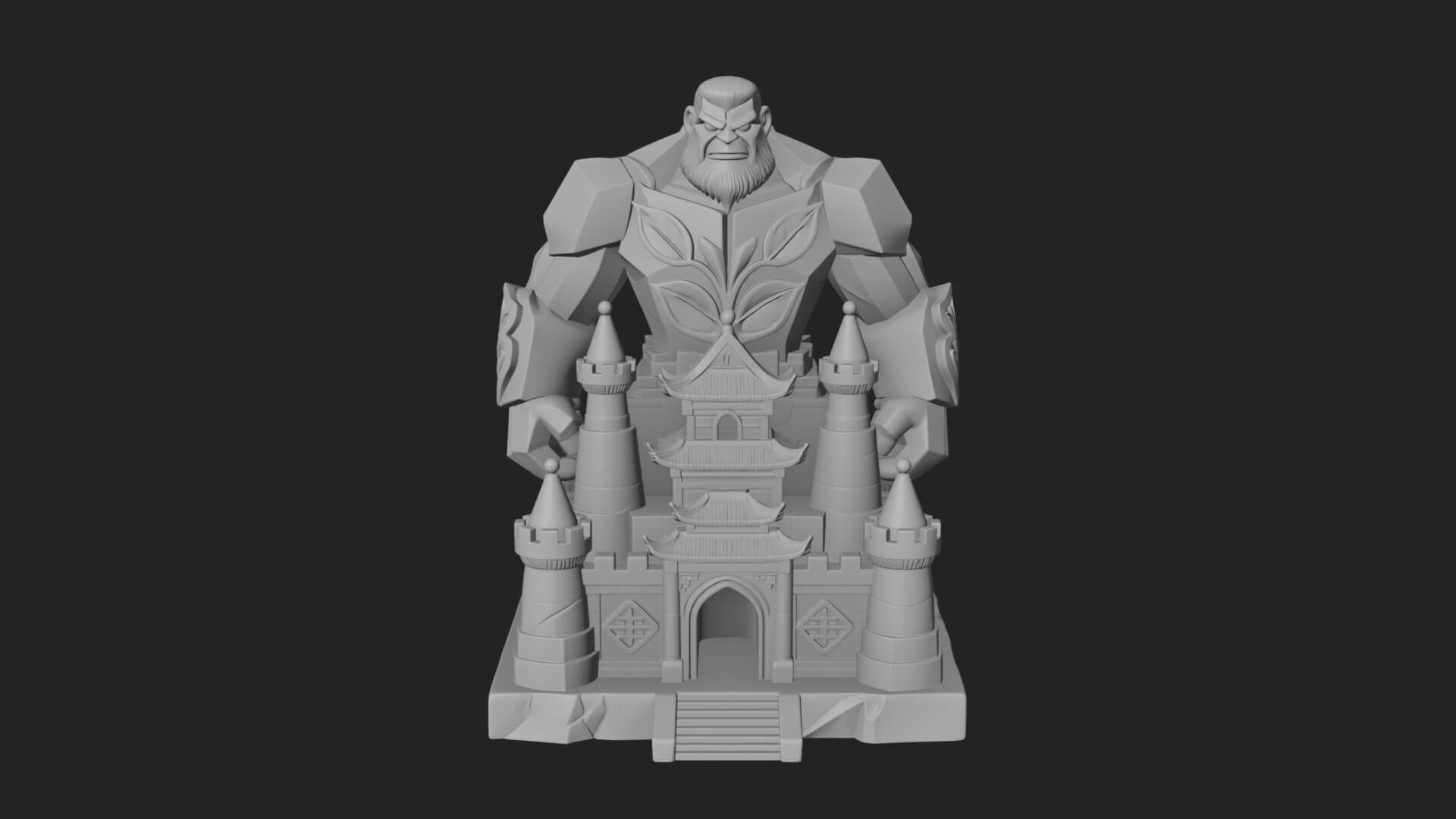 Ice Giant Guard Castle Design 3 3D Print Model 3D Model