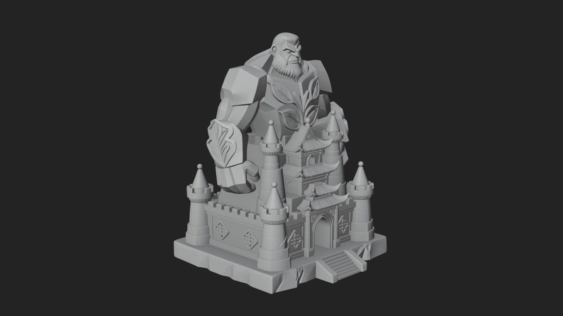 Ice Giant Guard Castle Design 3 3D Print Model 3D Model