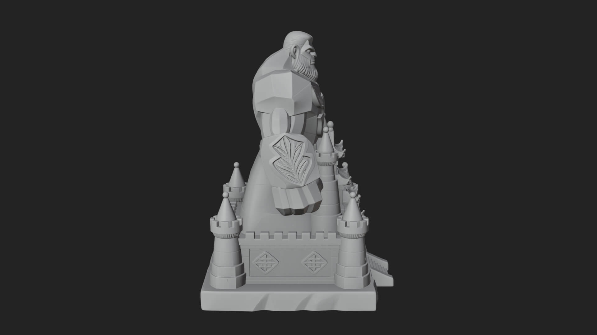 Ice Giant Guard Castle Design 3 3D Print Model 3D Model