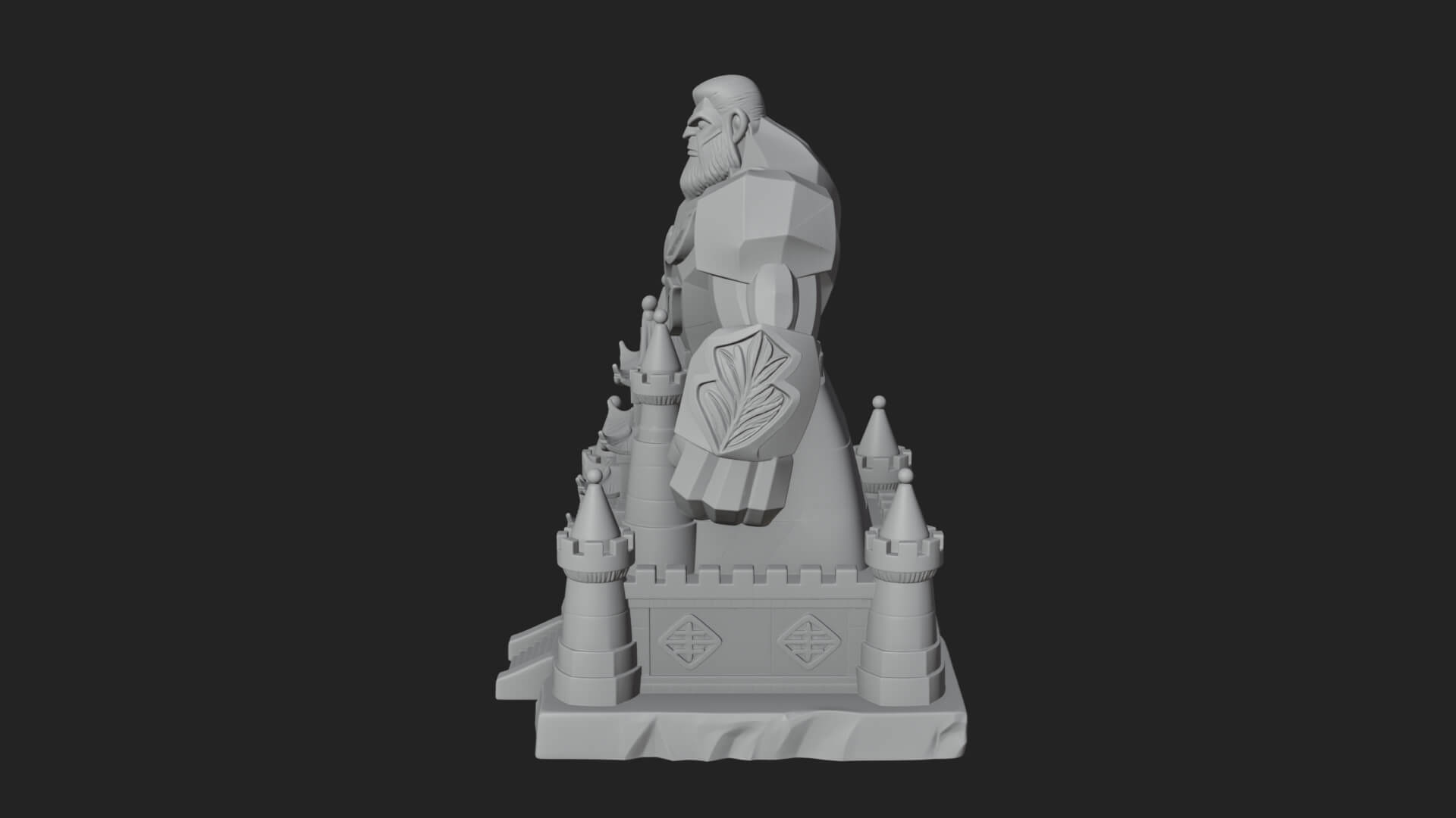 Ice Giant Guard Castle Design 3 3D Print Model 3D Model