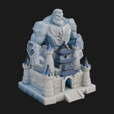 Ice Giant Guard Castle Design 3 3D Print Model