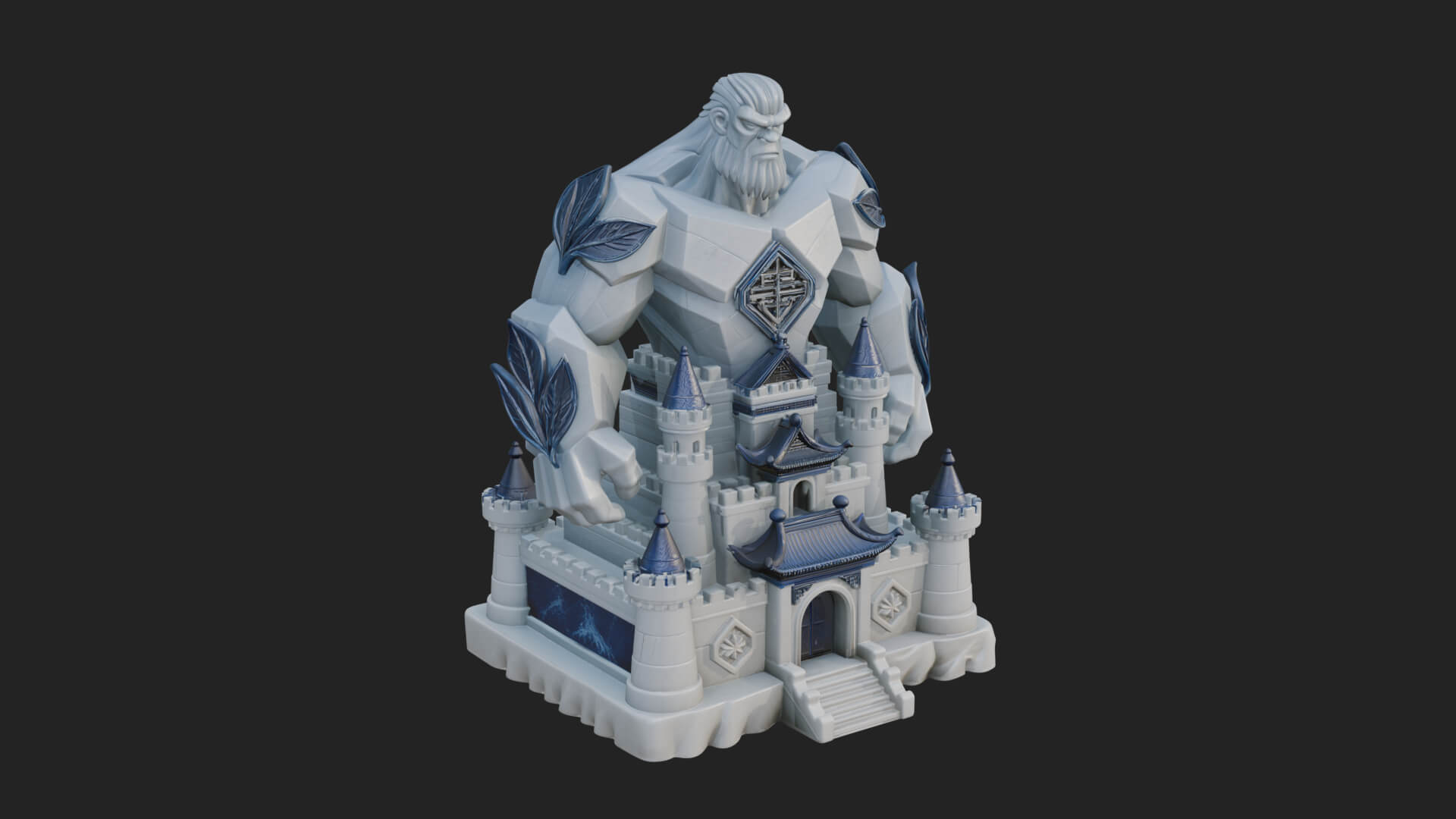 Ice Giant Guard Castle Design 4 3D Print Model 3D Model