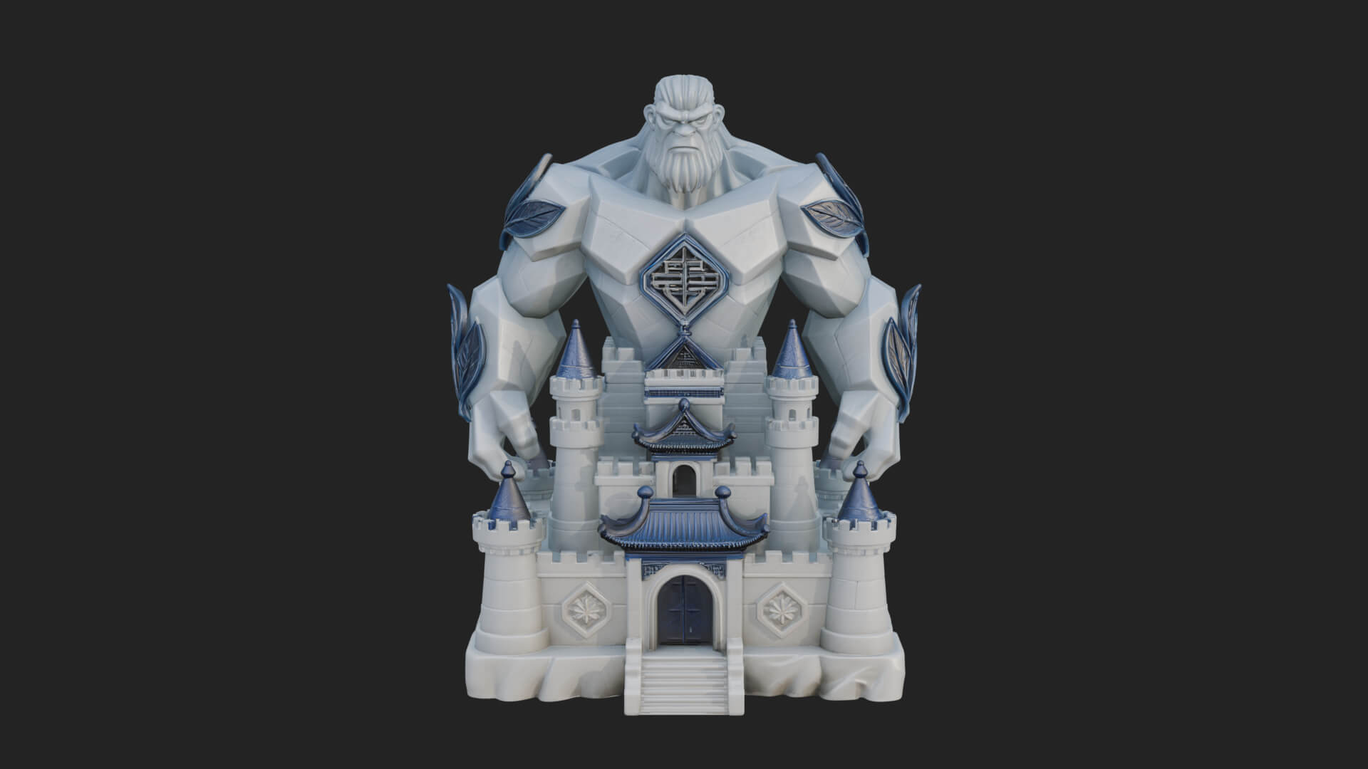 Ice Giant Guard Castle Design 4 3D Print Model 3D Model