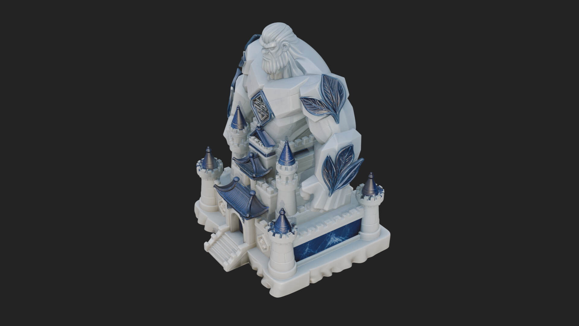 Ice Giant Guard Castle Design 4 3D Print Model 3D Model