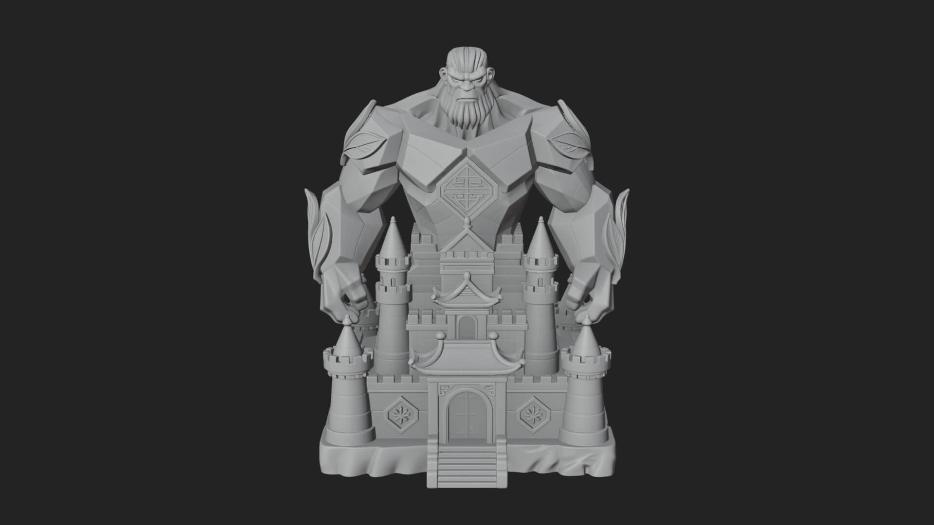 Ice Giant Guard Castle Design 4 3D Print Model 3D Model