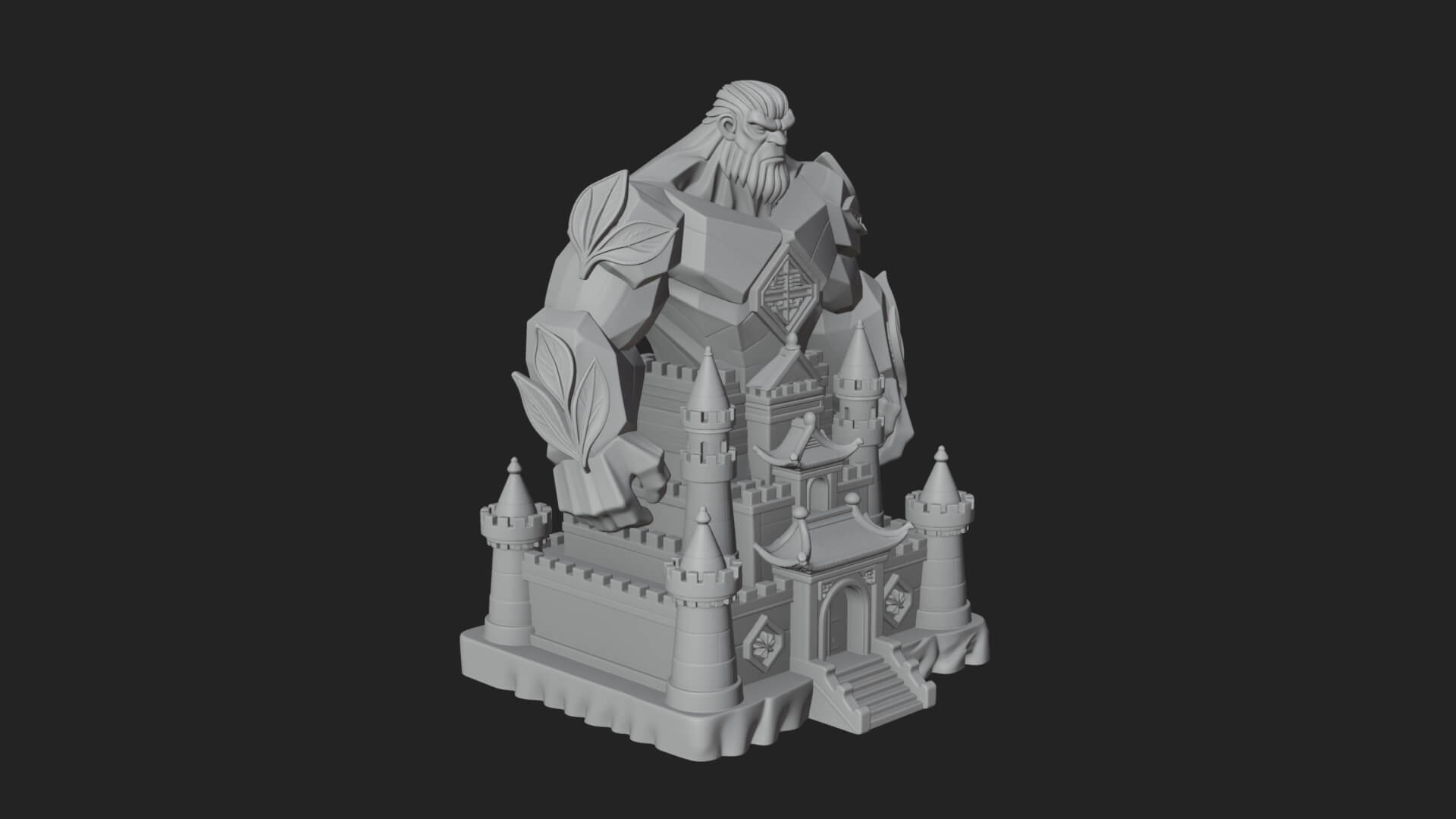 Ice Giant Guard Castle Design 4 3D Print Model 3D Model