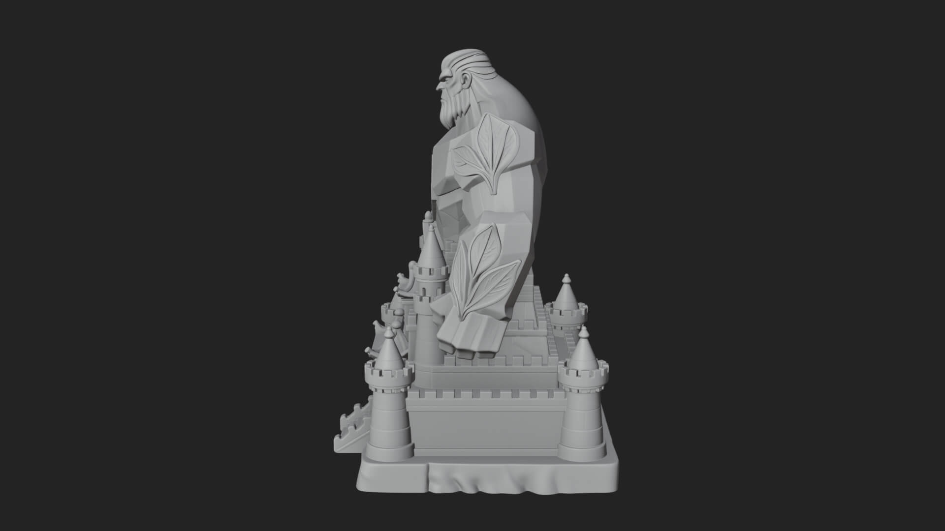Ice Giant Guard Castle Design 4 3D Print Model 3D Model