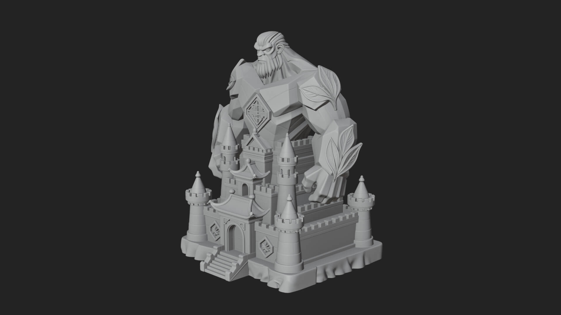 Ice Giant Guard Castle Design 4 3D Print Model 3D Model