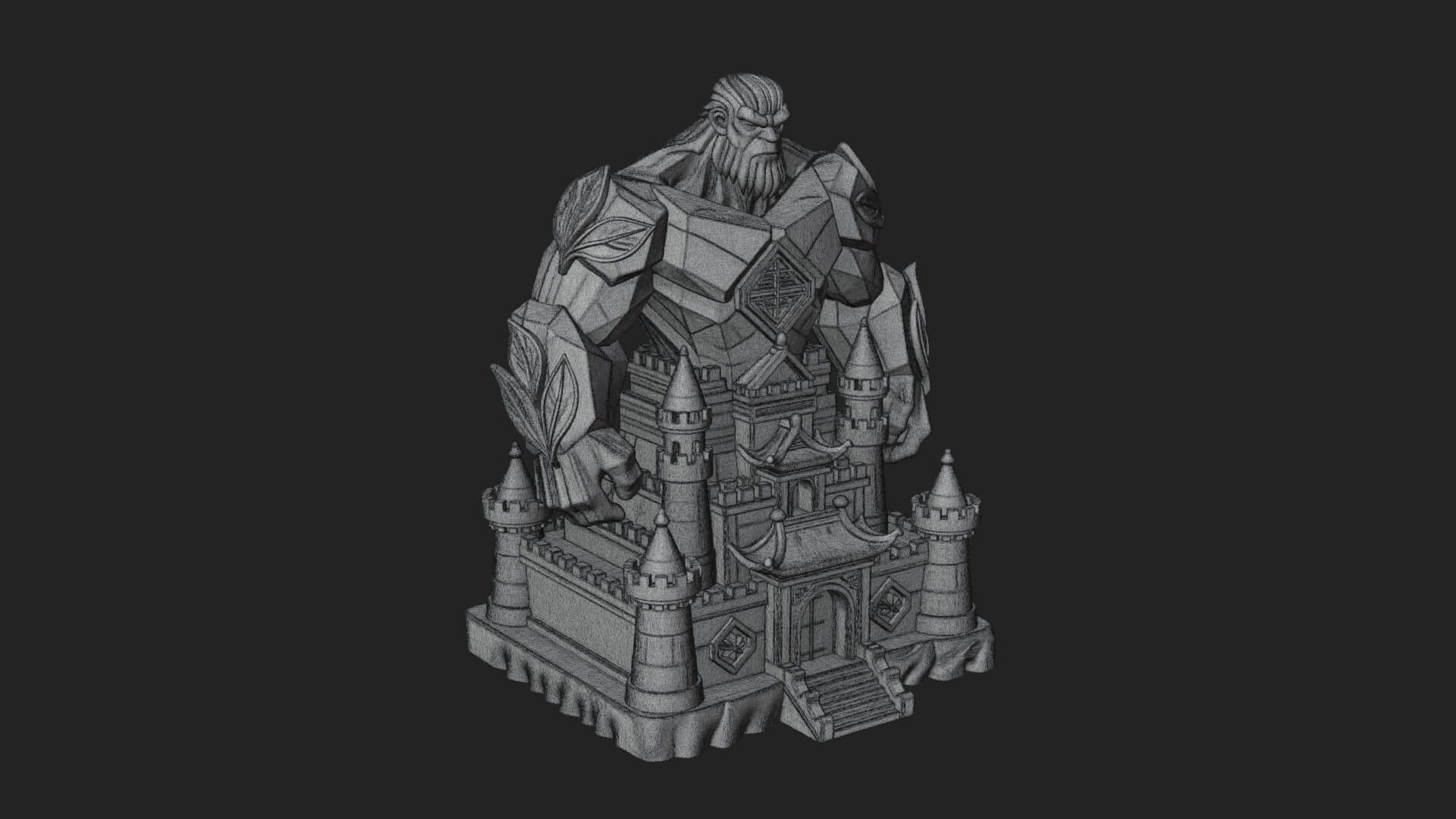 Ice Giant Guard Castle Design 4 3D Print Model 3D Model