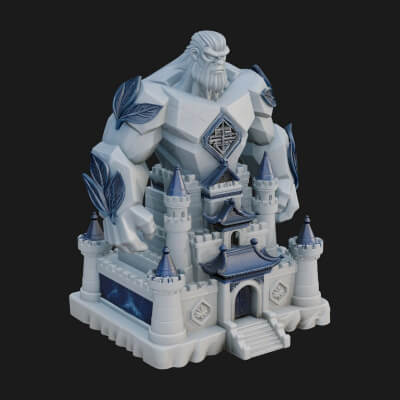 Ice Giant Guard Castle Design 4 3D Print Model