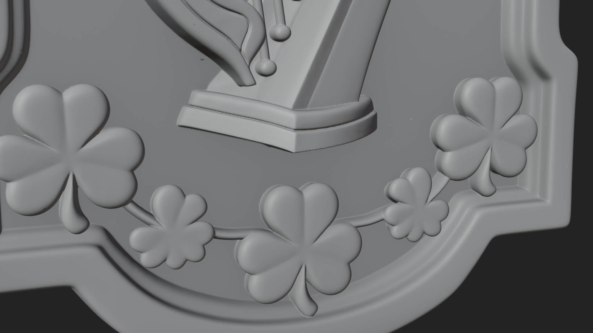 Irish Pub Harp Sign Plaque Design 2 3D Print Model 3D Model