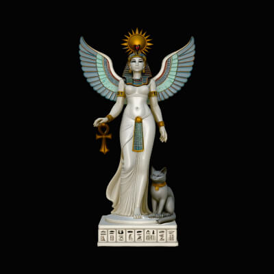 Isis Winged Goddess Statue Design 2 3D Print Model