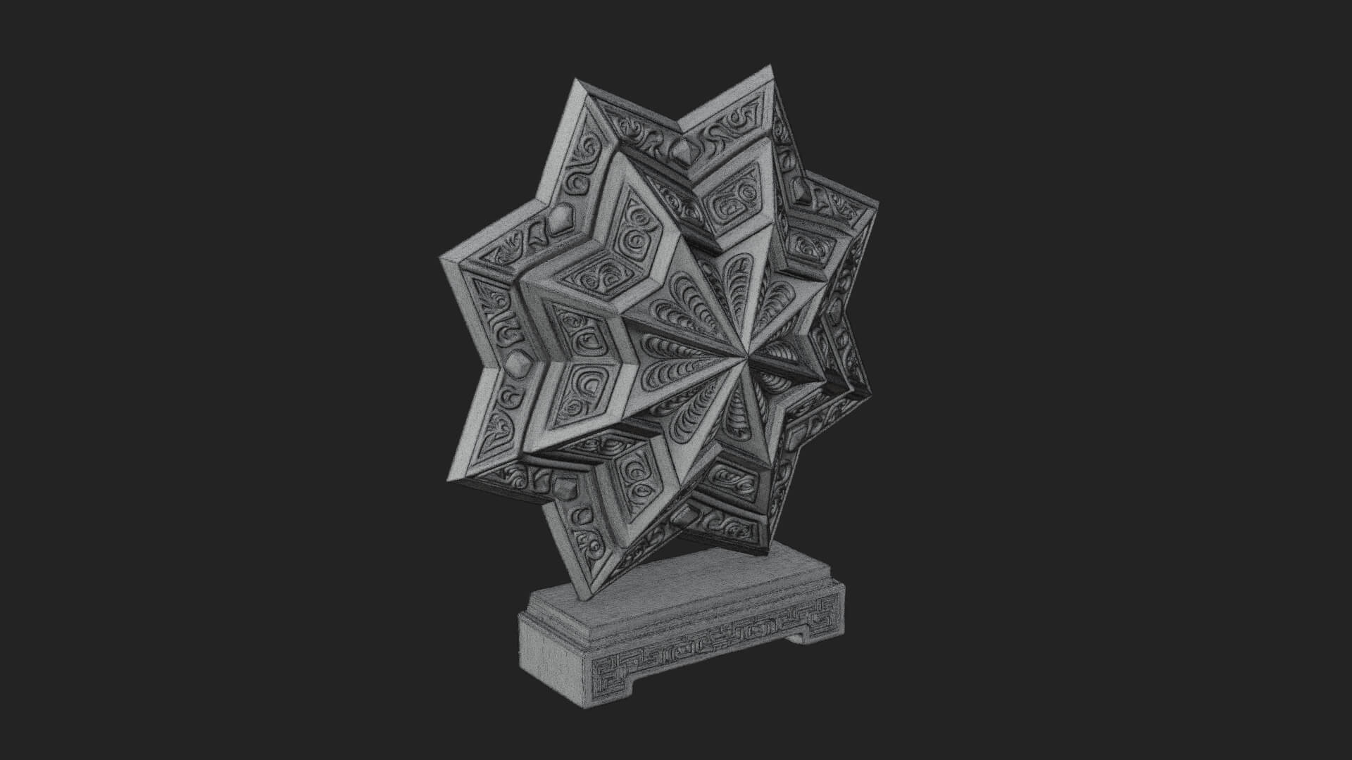 Islamic Star Burst Ornament Design 4 3D Print Model 3D Model