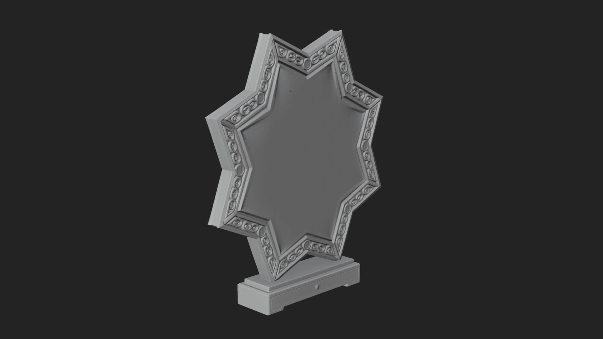 Islamic Star Burst Ornament Design 1 3D Print Model 3D Model