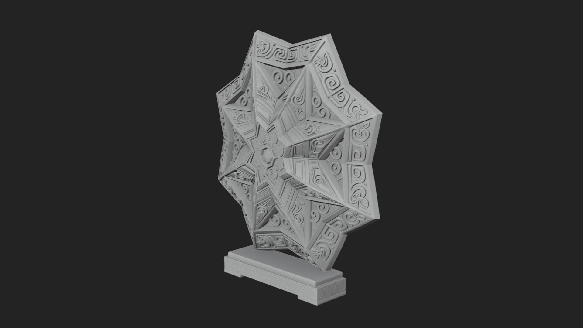 Islamic Star Burst Ornament Design 2 3D Print Model 3D Model